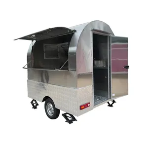 大型食品拖车运输集装箱冷藏冰柜澳大利亚租赁欧洲太阳能烤肉串自行车食品卡车