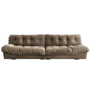 Cloud <b>Sofa</b> Italian Minimalist Frosted Tech Fabric Down Filled Fabric <b>Sofa</b> For <b>Small</b> Apartment Living Room - Product Image 4