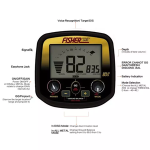 เครื่องตรวจจับโลหะใต้ดินบั๊กสีทองแบบมือถือสำหรับตรวจจับทอง - Product Image 3