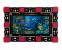 Machine de jeu d'arcade Fish Hunter avec écran LCD de 100 pouces, prend en charge 10 joueurs, cabinet en métal durable, version anglaise