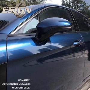 Super Gloss Metallic Midnight Blue PVC Film Self Healing Anti-Scratch UV Proof Color-Changing for Car <b>Wrap</b> - Product Image 4