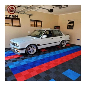 Cứng nhắc mô-đun đầy màu sắc lồng vào nhau gạch lát sàn nhà để xe Nhựa công nghiệp thảm sàn cho xe chi tiết cửa hàng hội thảo - Product Image 4