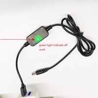 Câble de convertisseur, 5v à 12v, 50cm, noir, avec indicateur led