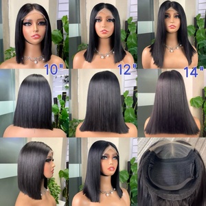 100% Human Hair Glueless Vietnam 5*5 Sdd Bone Straight bob Brazil Peruvian Non <b>Glue</b> Wig - Product Image 2