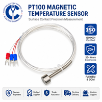 Pt100 Temperatursensor, Magnetisch Befestigter Starker Magnet-Sensor, Platin-Widerstandsthermometer mit Wasserdichtem Kopf