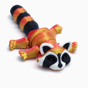 Figurines d'Animaux de Dessin Animé, Raton Laveur, Jouets en Plastique Faits à la Main, Objets de Collection Multicolores, Décoration Artistique Moulée par Injection - Product Image 2