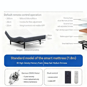 Colchón de Espuma Viscoelástica Inteligente Ajustable de Lujo, Alta Densidad, Transpirable, Hipoalergénico, Doble Control, Capacidad de 300 kg, 26 cm, para Dormitorio - Product Image 5