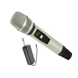 Micrófono inalámbrico universal UHF para karaoke en casa, dispositivo dinámico para exteriores, canal dual, novedad de 2022
