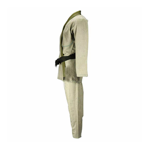 Kimono BJJ unisexe 100% coton respirant, coupe classique, uniforme d'arts martiaux pour adultes, vert olive - Product Image 5