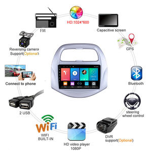 9 pouces Carplay 2 Din Autoradio Android stéréo lecteur Radio multimédia pour <span class=keywords><strong>Chevrolet</strong></span> Spark <span class=keywords><strong>Matiz</strong></span> Baic Beat <span class=keywords><strong>2018</strong></span> + - Product Image 2