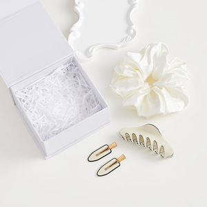 SAIYII Pinces <span class=keywords><strong>à</strong></span> cheveux sans plis, pinces bec de canard pour franges, chouchous en acétate, accessoires capillaires, coffret cadeau pour femmes - Product Image 5