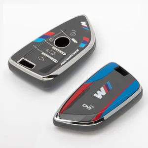 Moda karton özel tasarım TPU kaplama araba anahtar kapağı kılıfı BMW X3 X5 X6 320I 325I 530 için