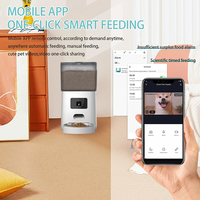 Meilleur distributeur automatique de nourriture sèche en acier inoxydable, bol d'eau, 6L, Wifi, puce RFID, connexion automatique, caméra intelligente pour chat, chien, animal de compagnie