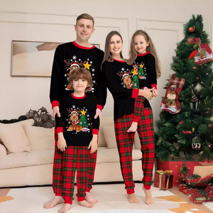 Pijamas navideños estampados para padres e hijos, conjunto de ropa de dormir a juego para la familia, ropa suave para el hogar para la víspera de Navidad - Product Image 3