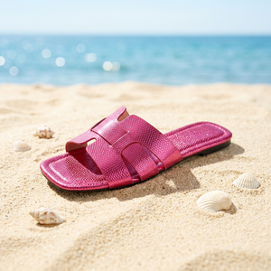 Nouvelles pantoufles plates décontractées pour femmes, couleur unie, doublure en cuir, bout fermé, grande <span class=keywords><strong>taille</strong></span>, collection été 2024 - Product Image 5