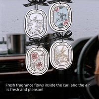 Tablettes parfumées pour voiture, parfum naturel à évaporation, papier longue durée, senteur de fleurs fraîches, décoration moderne pour voiture