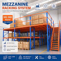 Plateforme de mezzanine modulaire en acier pour le stockage en entrepôt, la préparation des commandes et la mise en œuvre des commandes
