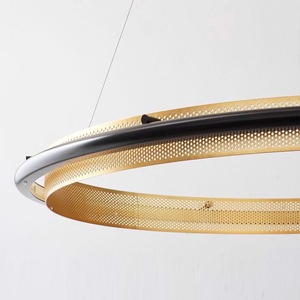 Postmodern Minimalist LED Aluminum Mesh Chandelier Grand Artistic Circle Pendant <b>Light</b> for Living Room <b>Dining</b> Room Bedroom - Product Image 6