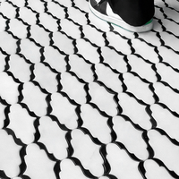 SUBEI Like Elegant Lady, mosaïque de carreaux de marbre naturel de forme irrégulière, blanc et noir, pour murs et sols