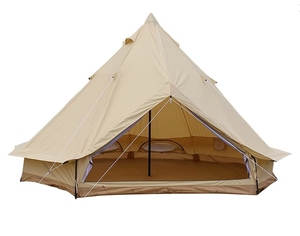Yurt mongol portable imperméable 3000 mm UV50+ pour camping extérieur quatre saisons avec armature droite - Product Image 6