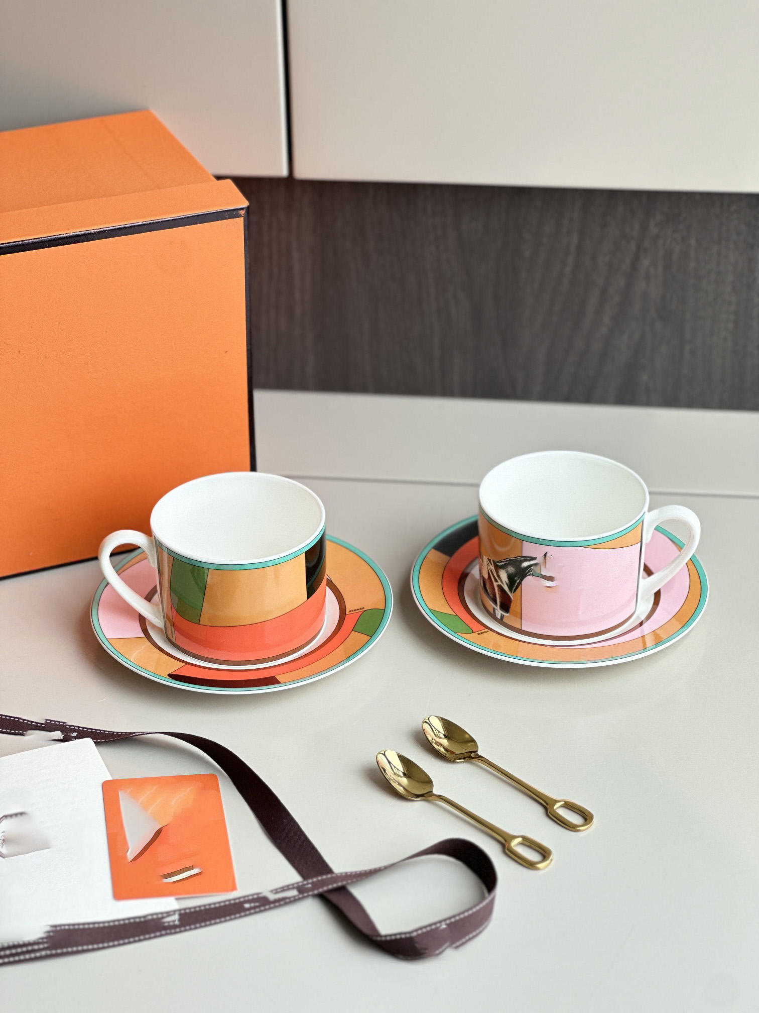 double cup and saucer