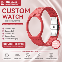 Neues Maßgefertigtes Edelstahl-Silikon-Gummi Biokeramik-Metall-Uhrenarmband für AP X Swatch AP Royal Pop Uhrenarmbänder
