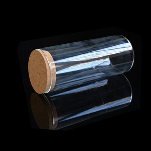 Corked Glass Bottle 55x80 Mm Cylinder High Borosilicate Premium Tea Packaging With Cork Seal - Product Image 4