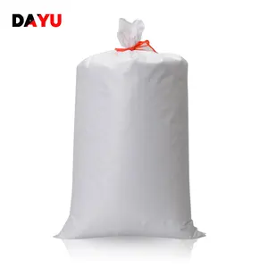 Fabrik preis OEM 10kg 25kg 50kg weiße Recycling verpackung pp gewebter Beutel für Reismehl dünger