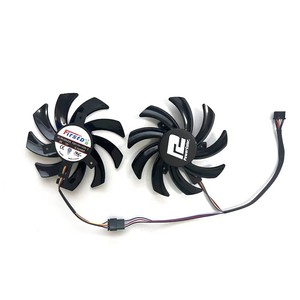 2 ventiladores de 4 pines adecuados para POWERCOLOR RX <span class=keywords><strong>5700</strong></span> <span class=keywords><strong>XT</strong></span> 6500XT <span class=keywords><strong>6600</strong></span> 6600XT 5700XT 6700 6700XT Fighter competitivo versi tarjeta gráfica REP - Product Image 3