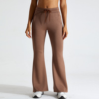 Pantalon de survêtement évasé Air Layer Acid Wash Leggings taille haute pour femmes Leggings d'extérieur décontractés pour la course à pied Yoga Flare Leggings