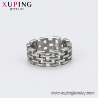 Bague de style hip-hop tendance pour homme, anneau de jointure géométrique à rayures, anneau rétro en acier inoxydable pour homme, 15961