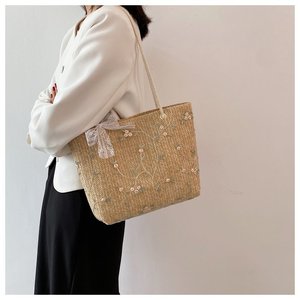 กระเป๋าผ้าทอแบบพกพาขนาดใหญ่ - Product Image 3