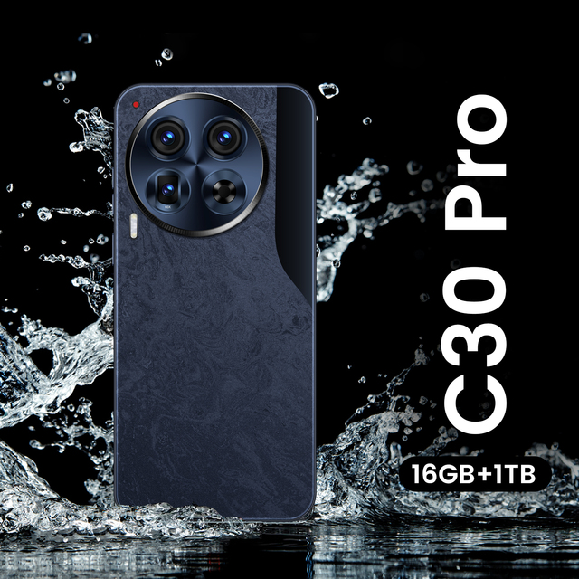 2025 C30 Pro Factory Direct 5G Smartphone 16+1TB with Dual Sim Card 7.3 Inch 90Hz Refresh Rate Global Version Low Price