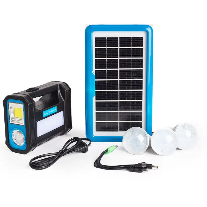 Solar Panel Charging LED Light Home Indoor Camping Portable Solar Power Lighting System with three bulbs For Housing Outdoor