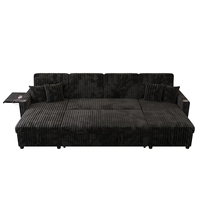 Huichen Hogar personalizado en forma de U plegable esquina plegable sofá cama extraíble para sala de estar sofá viene cama modelo de lujo con almacenamiento