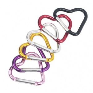 <b>Custom</b> Heart-Shaped Carabiner Keychain Clip with UV Printing Promotional Metal Hook for <b>Key</b> <b>Ring</b> - Product Image 3