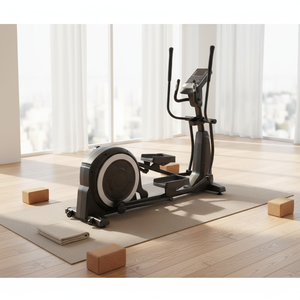 Commercial Front Drive Elliptical Trainer Steel Frame Magnetic Resistance LCD Monitor Full <b>Body</b> <b>Cardio</b> Fitness Machine - Product Image 5
