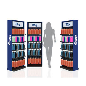 Luxury wall mounted freestanding coffee <b>tea</b> cup display rack thermos cup display with <b>led</b> <b>lights</b> - Product Image 2