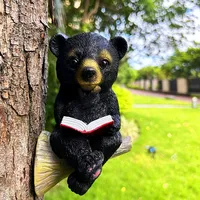 Sculptures d'animaux en résine à énergie solaire en gros pour la décoration extérieure de jardin, jolies statues lumineuses pour les allées de jardin
