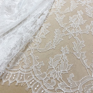 قماش دانتيل دانتيل دانتيل دانتيل فرنسي دانتيل شانتيلي أسود لفستان الزفاف مشد ملابس حفلات - Product Image 2