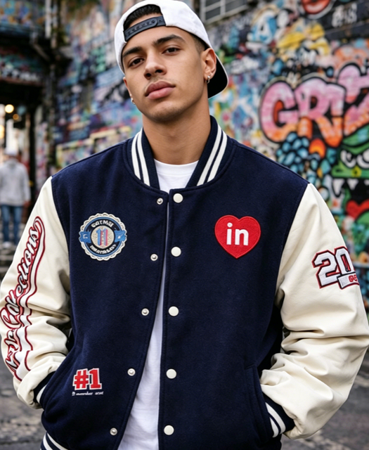 Customized Camouflage School Team Varsity Jacket Men's Streetwear College Sports Uniform Breathable Polyester/Cotton Embroidery