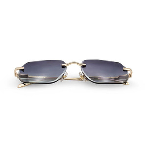 Lma thiết kế sang trọng thương hiệu người đàn ông bạc vàng kim loại UV400 Gradient ống kính màu xám phụ nữ tùy chỉnh Shades không có Vành kính mát cao cấp Eyewear - Product Image 4