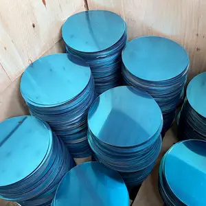 Miroir circulaire en acier inoxydable laminé à chaud et à froid BA Blue PVC Enduit <span class=keywords><strong>Inox</strong></span> <span class=keywords><strong>SS</strong></span> 410 Type de plaque de disque - Product Image 2