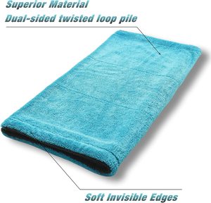 كبيرة 40x40x60 60 مفصلة x 90 1200gsm ميكروفيبر ملتوية لغسيل السيارات قماش منشفة تجفيف السيارات - Product Image 3