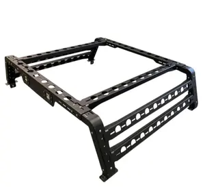 Universal 4x4 Waterproof Steel Pickup Truck Topper Ladder Bed Rack With Lights