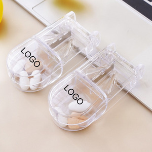 Wholesale High Quality Plastic Pill Storage Cases Promotional Plastic Cutter Pill Box Custom logo for Home Care.