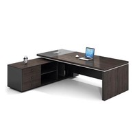 Conjunto de Muebles de Oficina Ejecutiva de Lujo Moderno, Escritorios de Computadora, Mesa de Computadora en Forma de L para Director o Jefe, Personalización de Muebles