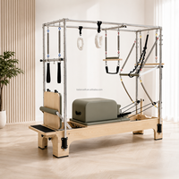 Appareil de Pilates Reformer Maple avec tour complète pour la maison, équipement de fitness favorisant la force du tronc et la flexibilité