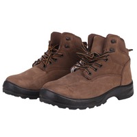 Chaussures de travail de protection unisexe, hiver, printemps, automne, avec embout en acier, tige en daim, montantes, antidérapantes et anti-écrasement