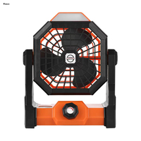 Ventilateur de camping solaire rechargeable 20000 mAh, ventilateur de camping portable rechargeable pour l'extérieur avec lumière LED